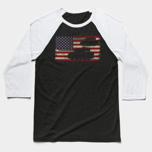 M18 Hellcat Tank Destroyer Gift US Flag Baseball T-Shirt